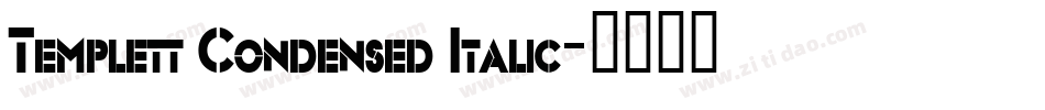 Templett Condensed Italic字体转换